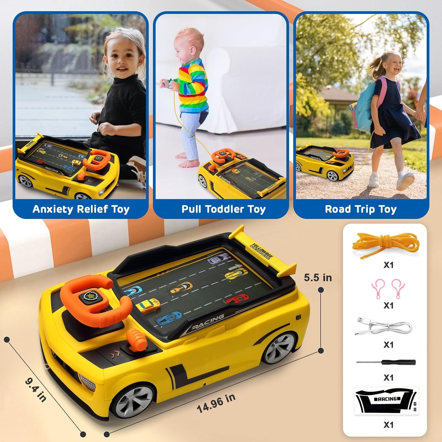 Adventure Steering Wheel Racing Car Game For Kids