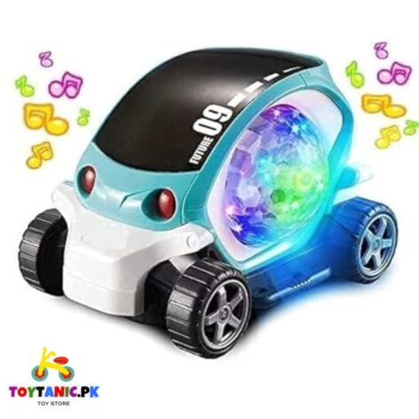 360-Degree Rotating Stunt Car Toy with Music and Light
