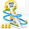 Small Duck Slide Ladder Toy | Musical Climbing Ducks Staircase Toy with LED Lights
