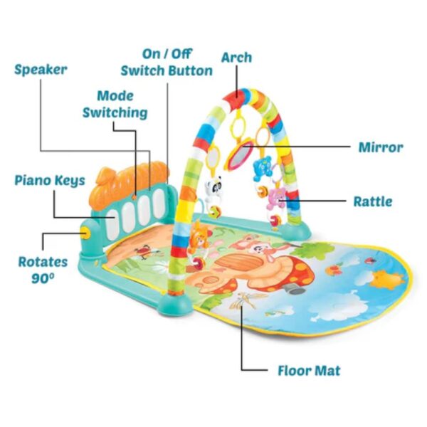 Musical Piano Gym Play Mat for Babies Development - Image 2