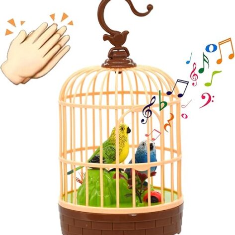 Singing Toy Parrot in Cage