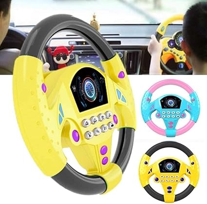 steering wheel toy with lights and music