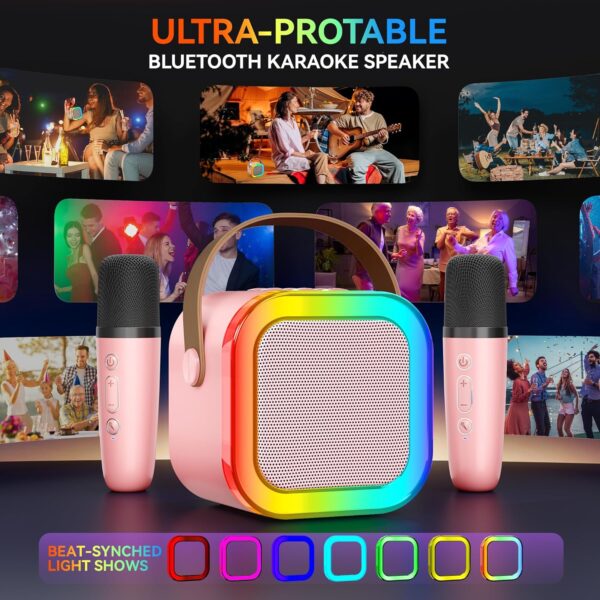 2Pcs Bluetooth Mini Karaoke Microphone with Speaker - Image 3