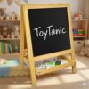 2 in 1 Wooden Black and White board for Kids