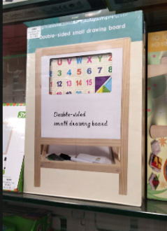 2 in 1 Wooden Black and White board with Magnetic Letters photo review