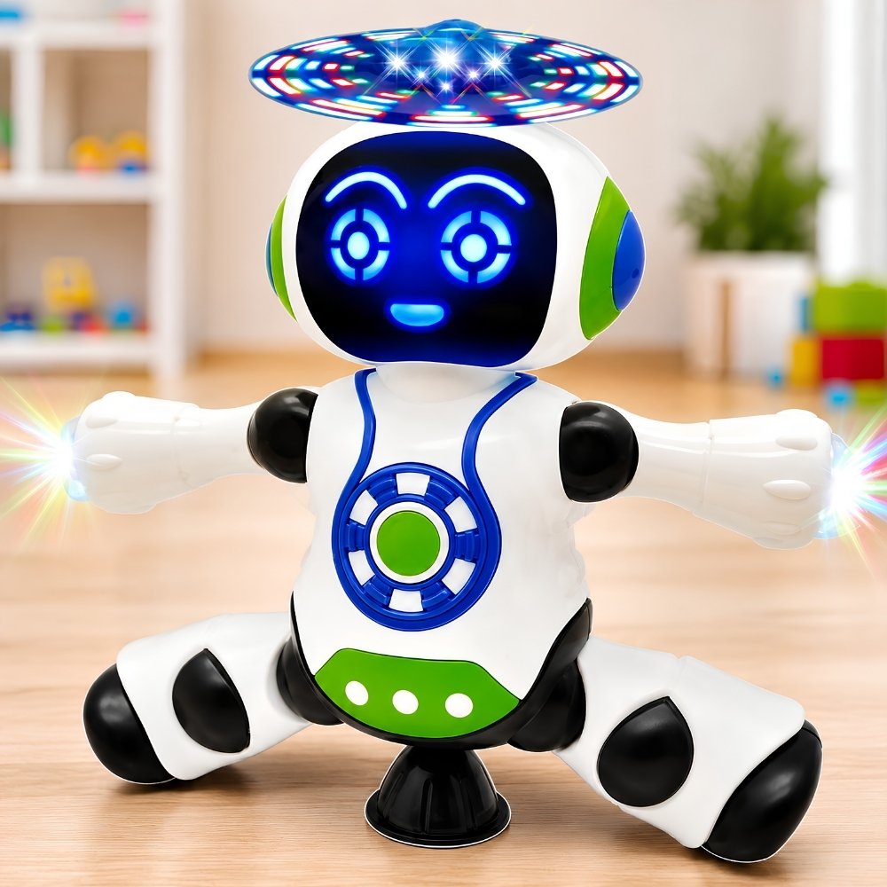 360° Spin Musical Dancing Robot Toy for Kids with Lights