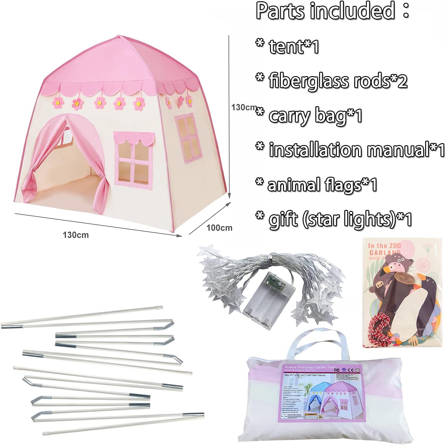 Fun & Play Princess Tent House with 50 Soft Balls - Image 5