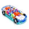Transparent Car Toy for Kids – 360° Rotating Musical Car with LED Lights
