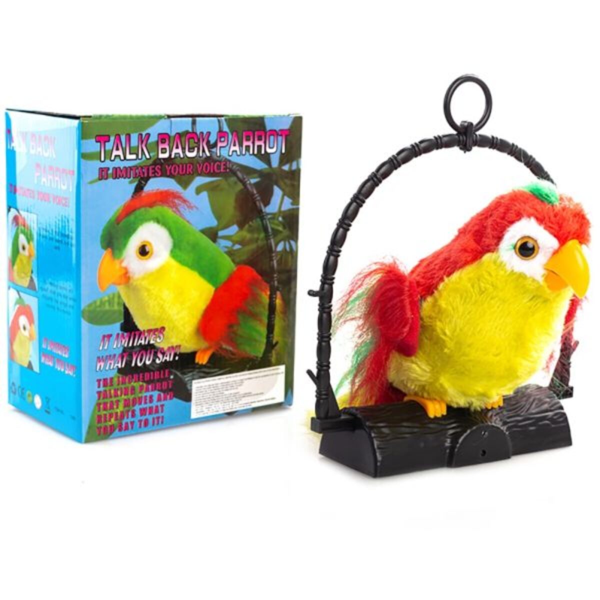 Talk Back Talking Parrot Toy – Repeats Speech, Educational Fun