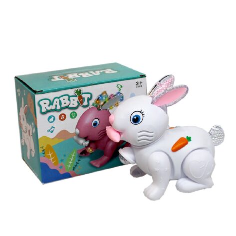 Electric Rabbit Toy for Kids with Light & Music