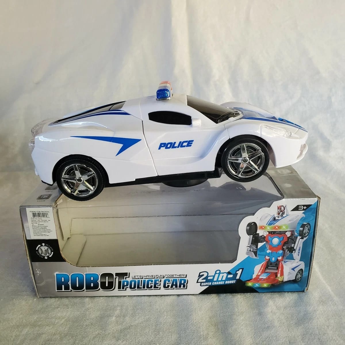 Musical Robot Police Car Toy Transformer with Lights - Image 4