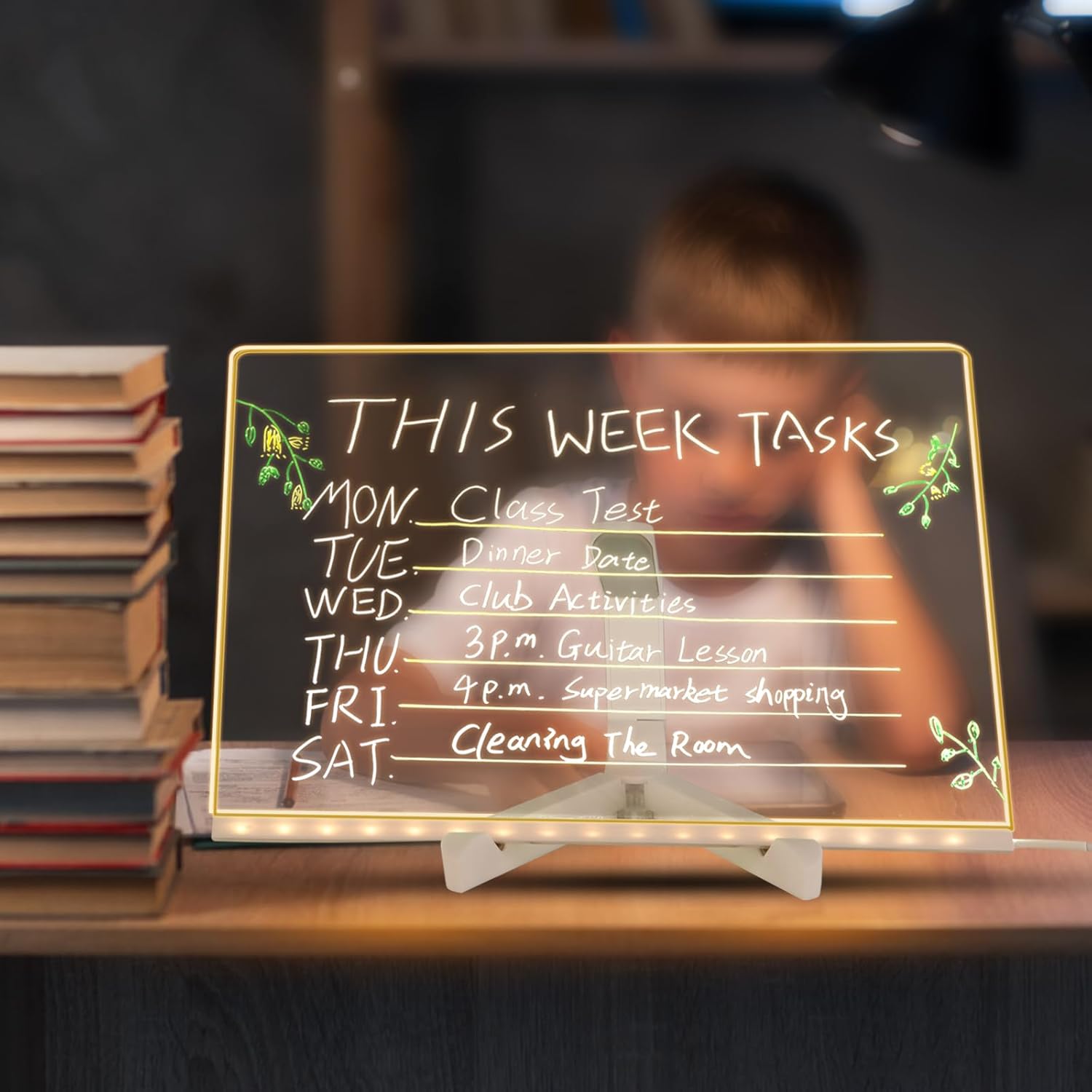 Acrylic Led Writing Board with Light (20x20cm) - Image 4