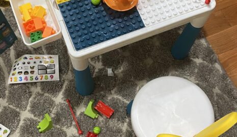 Kids Building Blocks Table With Chair photo review