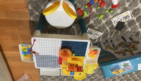 Kids Building Blocks Table With Chair photo review