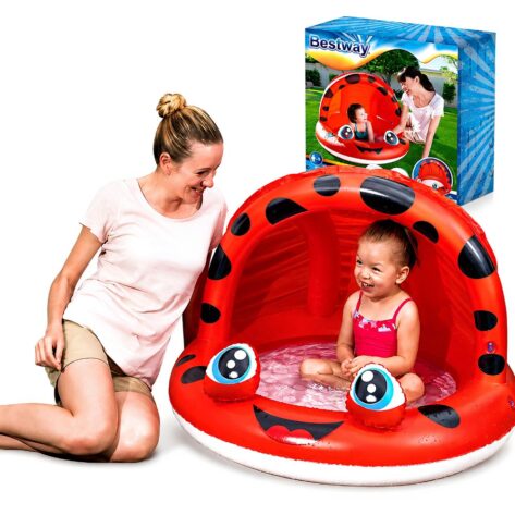Baby Swimming Pool with Shade Canopy (38"×26")
