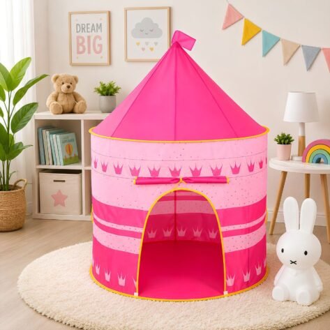 Pink Castle Play Tent House for Girls
