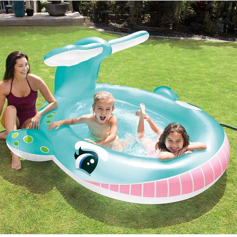Intex Whale Spray Pool with Water Sprinkler – 79" x 77" x 36"