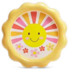 Inflatable baby pool with water sprayer