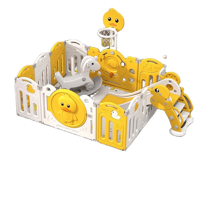 Indoor Kids Play Area with Slide, Swing, and Rocking Horse - Image 2