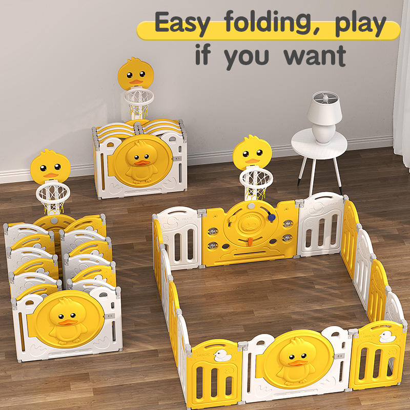Modular plastic play yard for kids