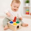 Wooden Knock the Ball Toy with Hammer