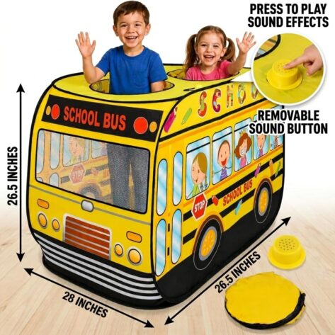 Pop up bus tent for kids