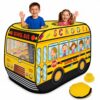 Pop Up School Bus Shape Tent House for Kids