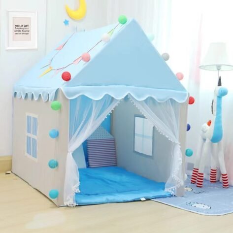 Kids House Tent with Curtains for Girls and Boys