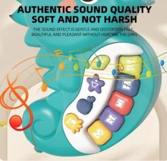Baby music toy with colorful buttons