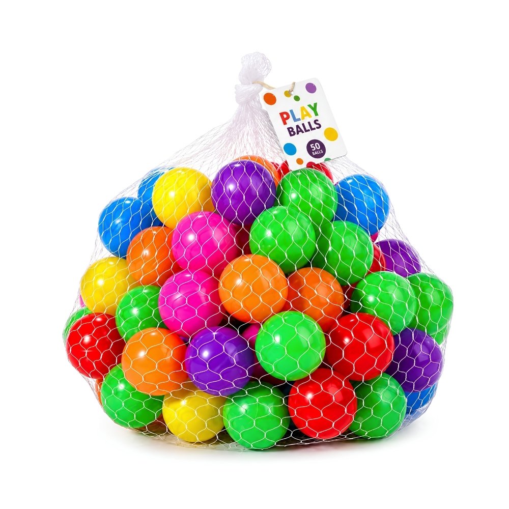 Soft Plastic Tent Balls for Kids โ Colorful Ball Pit Balls | 50 & 100 Pcs