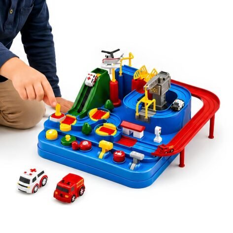 Car Adventure Track Toy for Kids – Interactive Rescue Track