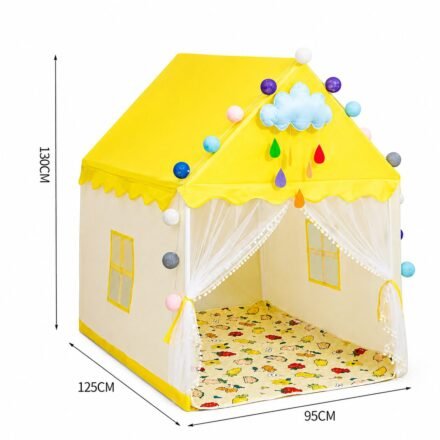 children play tent house