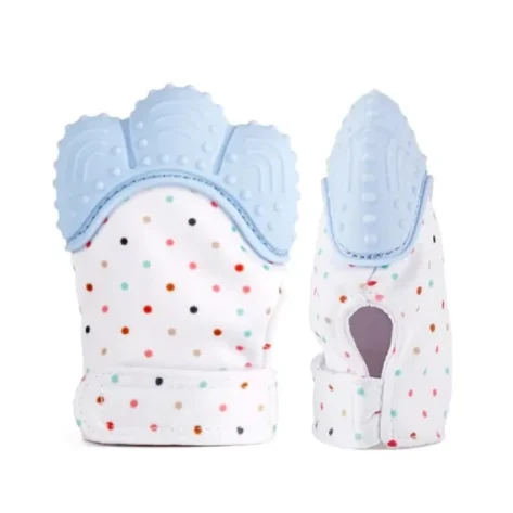 Baby teething glove to soothe sore gums
