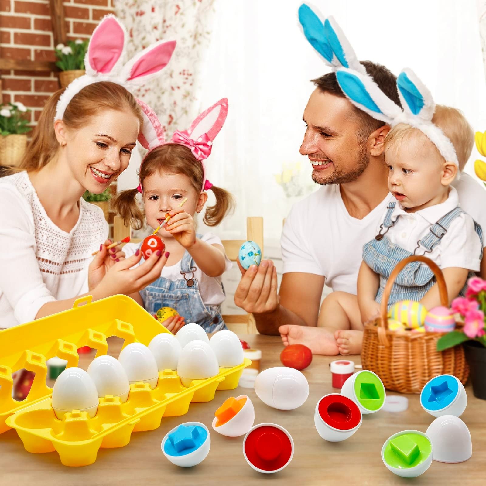 12-piece matching eggs toy