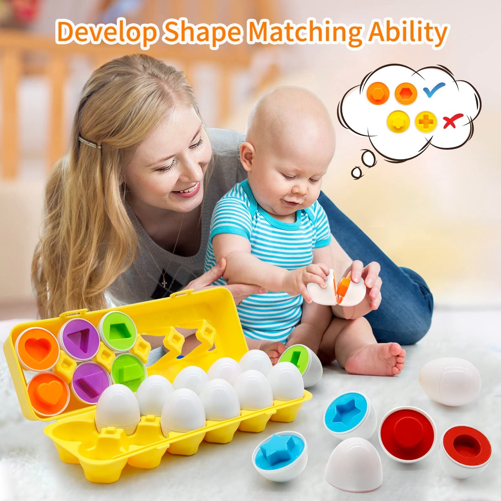 Montessori matching eggs toy for kids