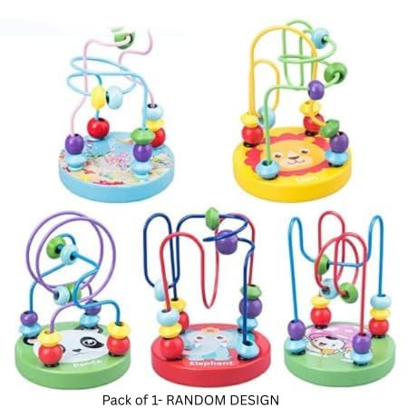 wooden mini bead maze toy for toddlers