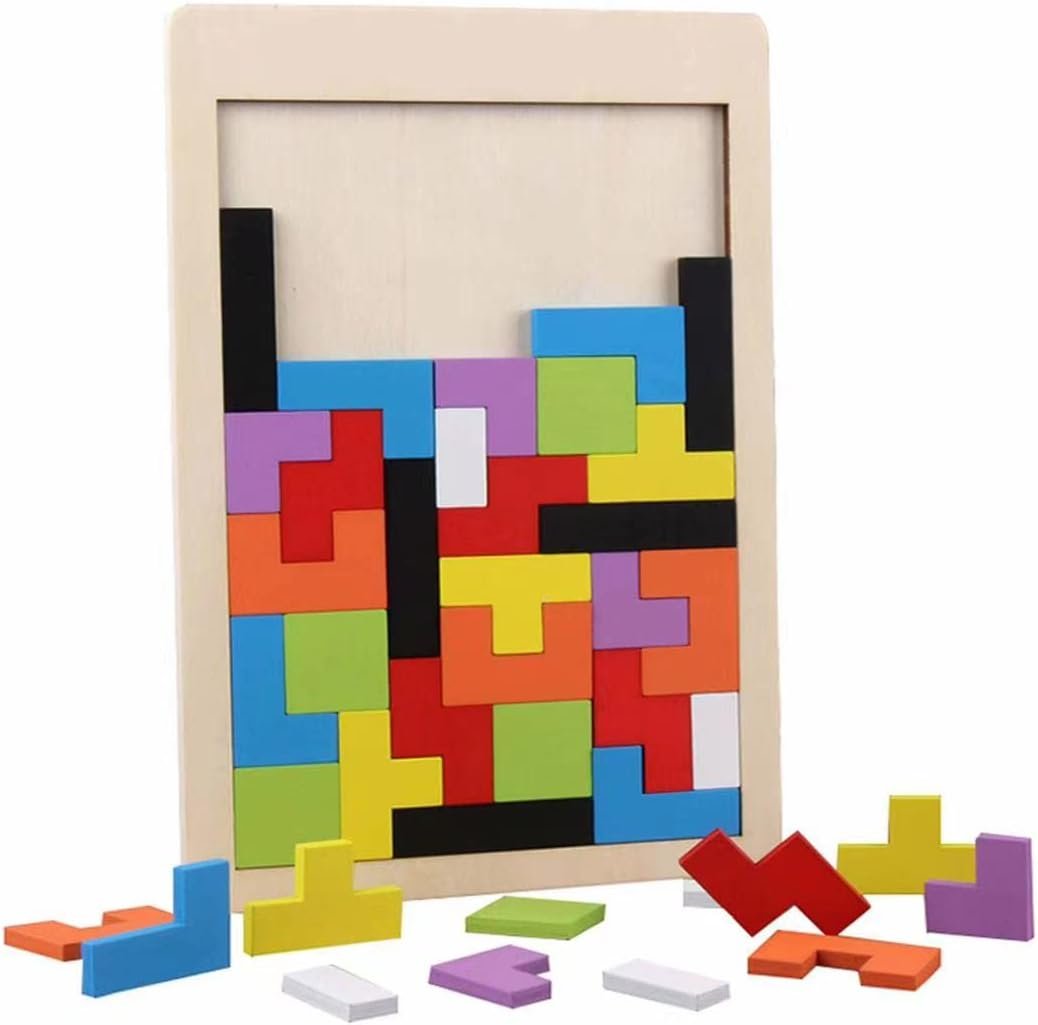 Wooden Tetris Puzzle for Kids