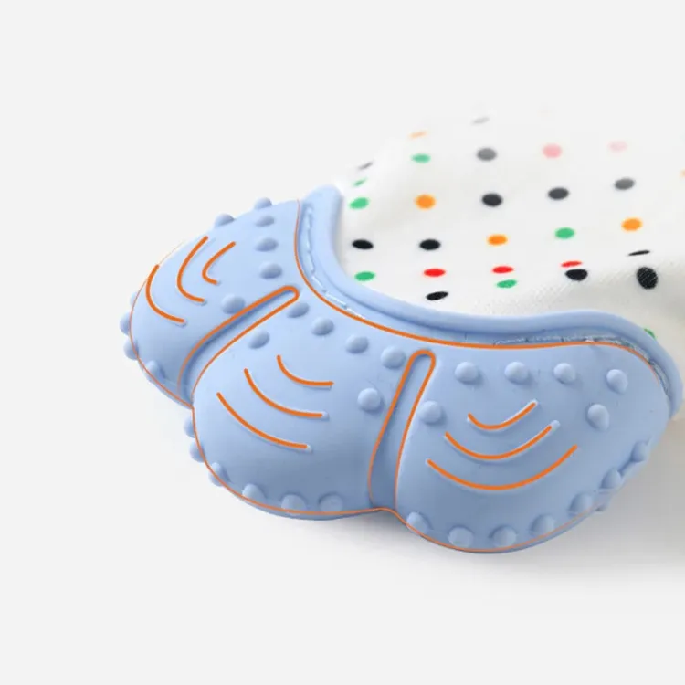 Wearable teether glove for a teething baby