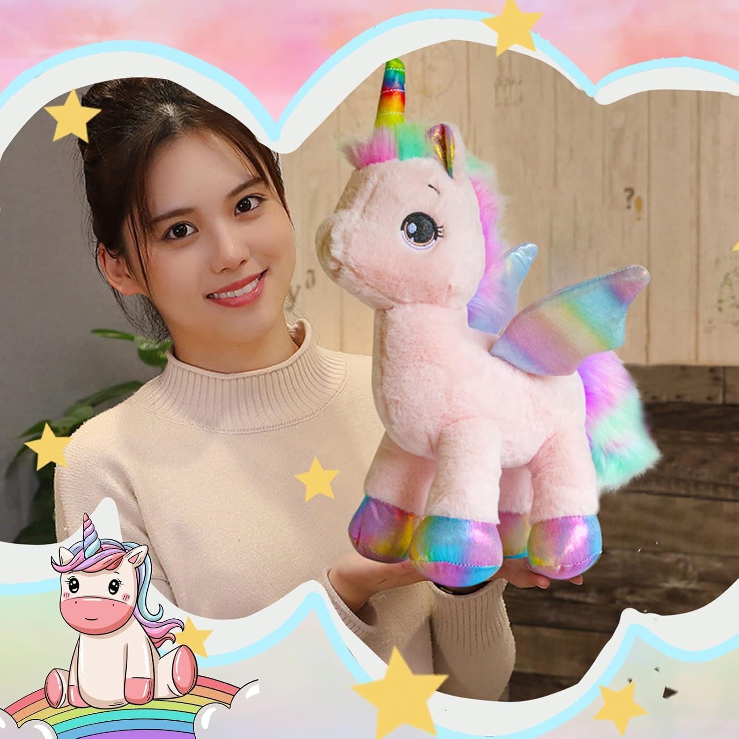 15 inch unicorn stuffed toy for girls