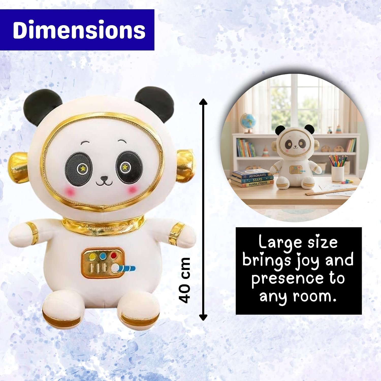 Space Panda Plush Toy | Cute Soft Astronaut Plushie Gift (16 Inch) - Image 6