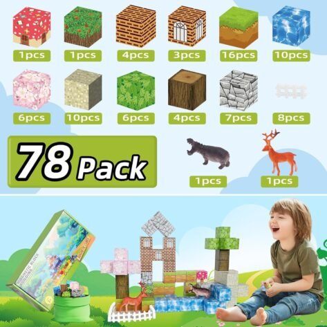Magnetic building blocks for kids
