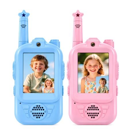 2-Piece Rechargeable Kids Video Walkie Talkie Set with Voice Changer