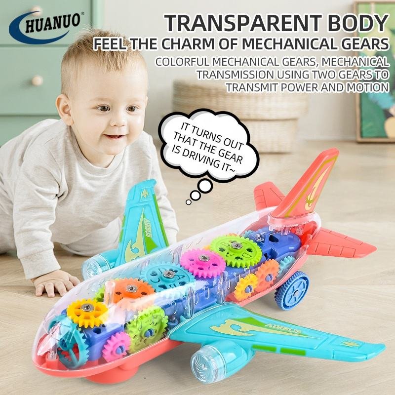 Transparent airplane toy