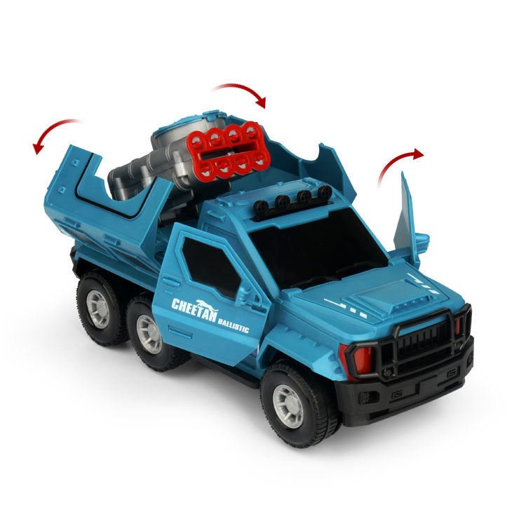 military toy truck with lights and sound