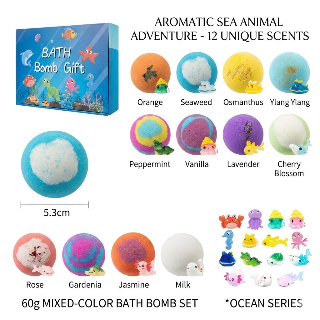 Kids bath bombs with surprise toys inside