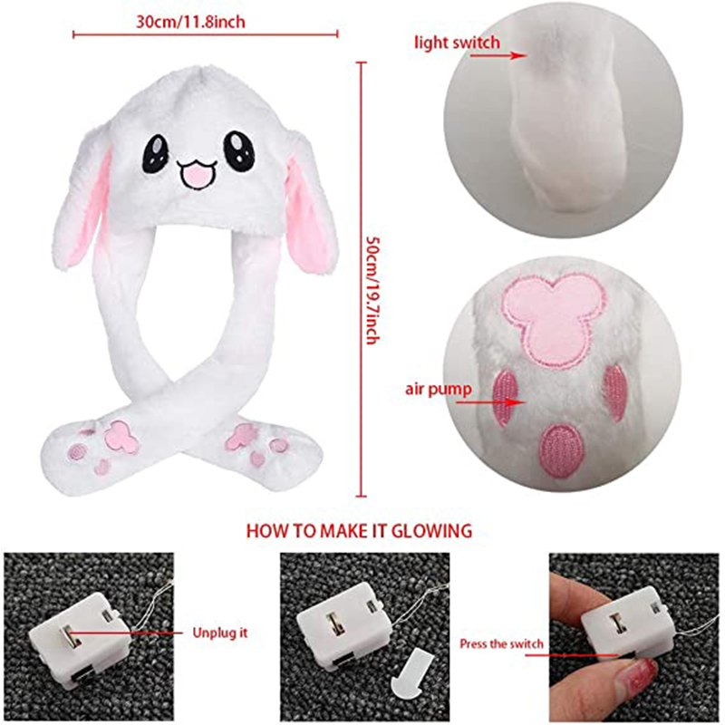 Rabbit Cap with Moving Bunny Ears