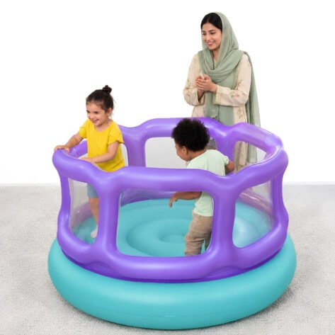 Bestway Laugh ’N Leap Inflatable Bouncer for Kids – 60 × 60 × 33 Inches