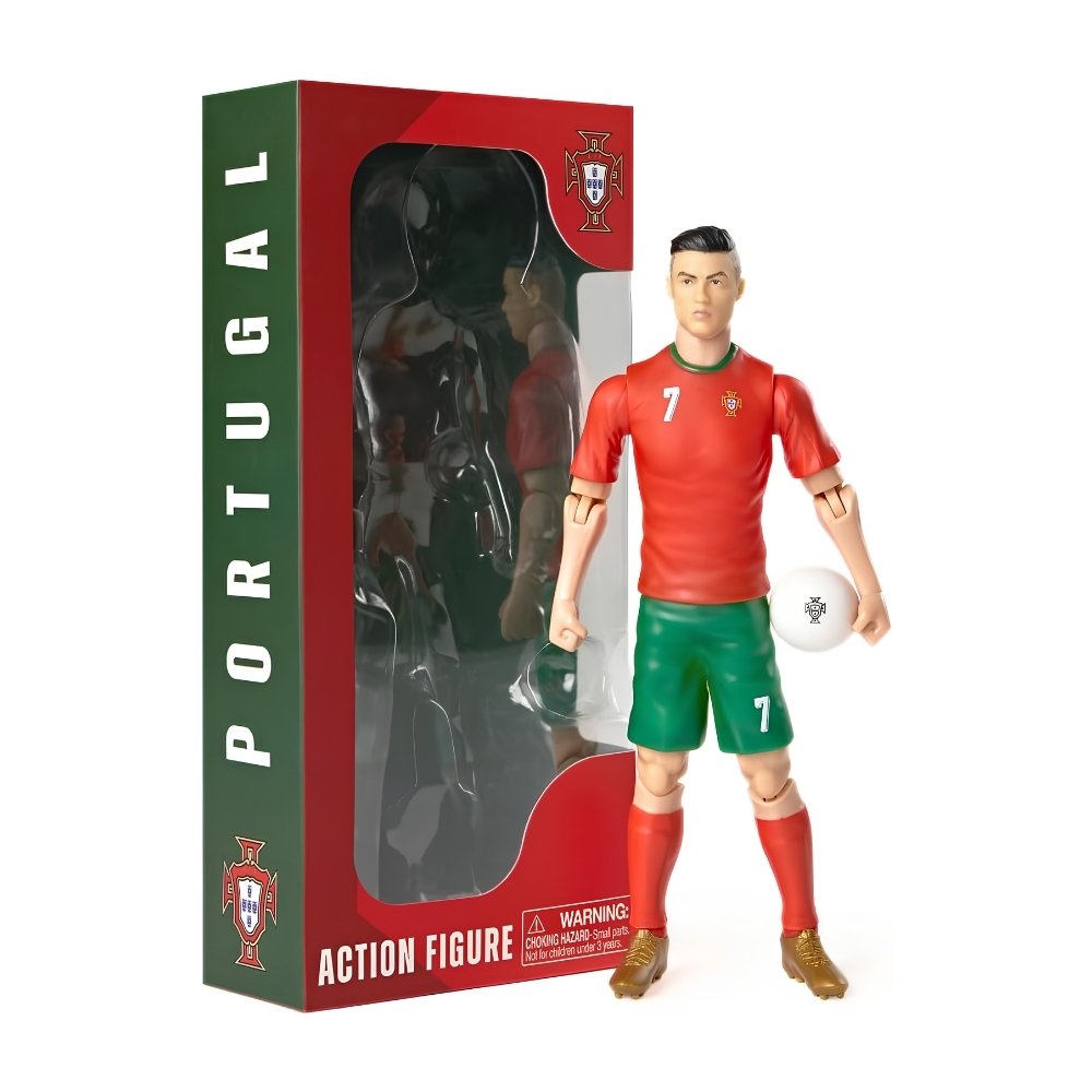 Cristiano Ronaldo Action Figure – 8" Player Toy with Trophy