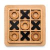 Wooden Tic-Tac-Toe Puzzle Game – Classic X and O Strategy Board Game for Kids