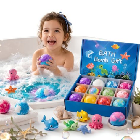 Kids Surprise Bath Bombs with Hidden Toy Inside – 1, 6 & 12 Piece